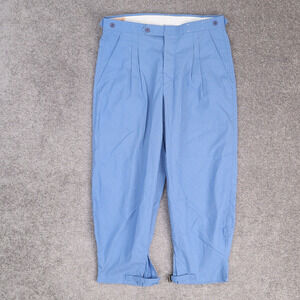 VTG Antigua of Scottsdale 32x25 Blue Wide Leg Pleated Buckle Pants